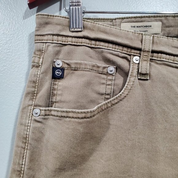 AG Adriano Goldschmied The Matchbox Jeans Slim Straight Brown Tan Men's Sz 31 - Picture 5 of 14